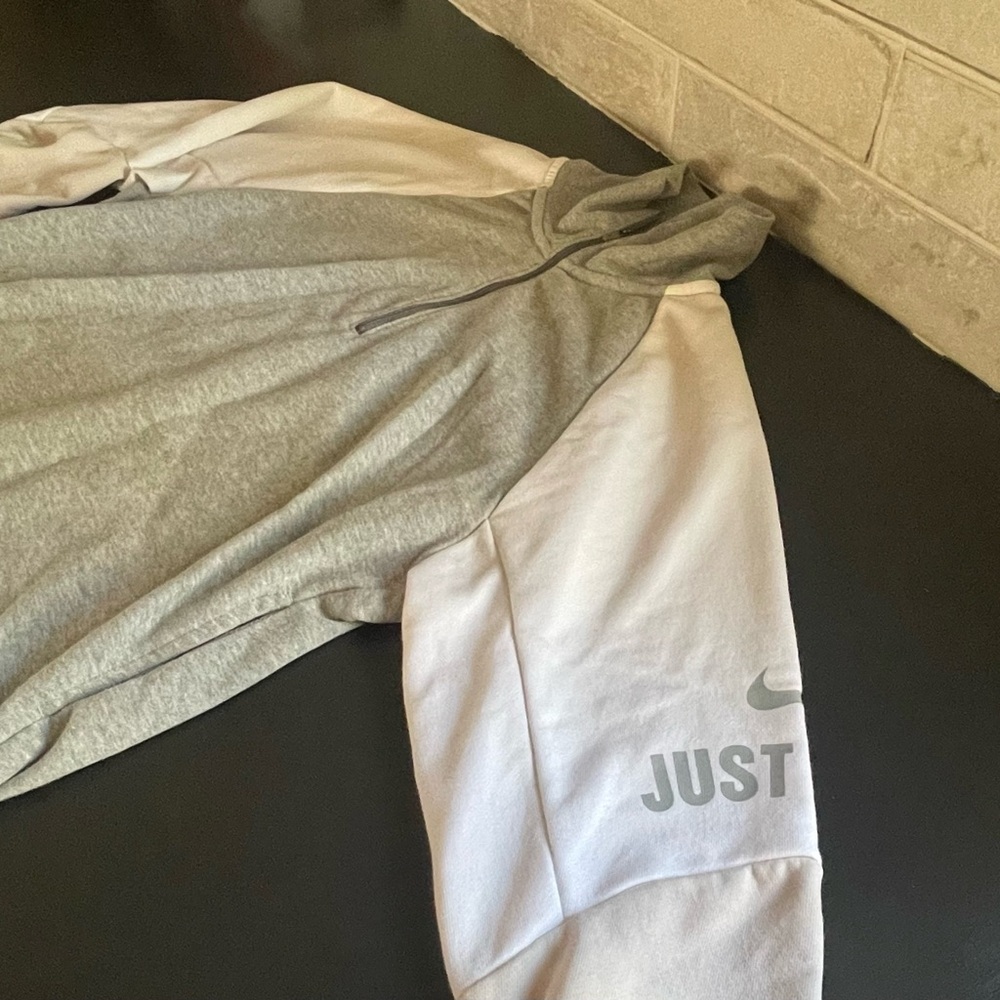 Nike Gray and White sweater